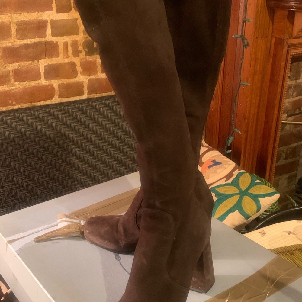 Tall Suede boots Prada
